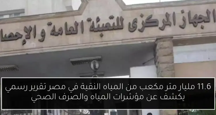 11.6 مليار متر مكعب من المياه النقية في مصر تقرير رسمي يكشف عن مؤشرات المياه والصرف الصحي
