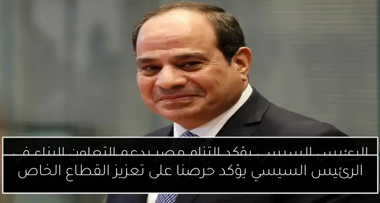 الرئيس السيسي يؤكد حرصنا على تعزيز القطاع الخاص