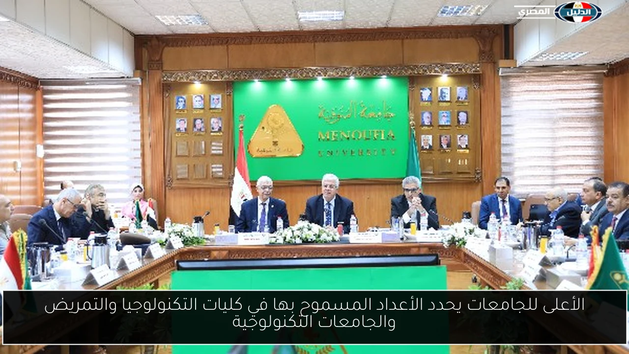 الأعلى للجامعات يحدد الأعداد المسموح بها في كليات التكنولوجيا والتمريض والجامعات التكنولوجية