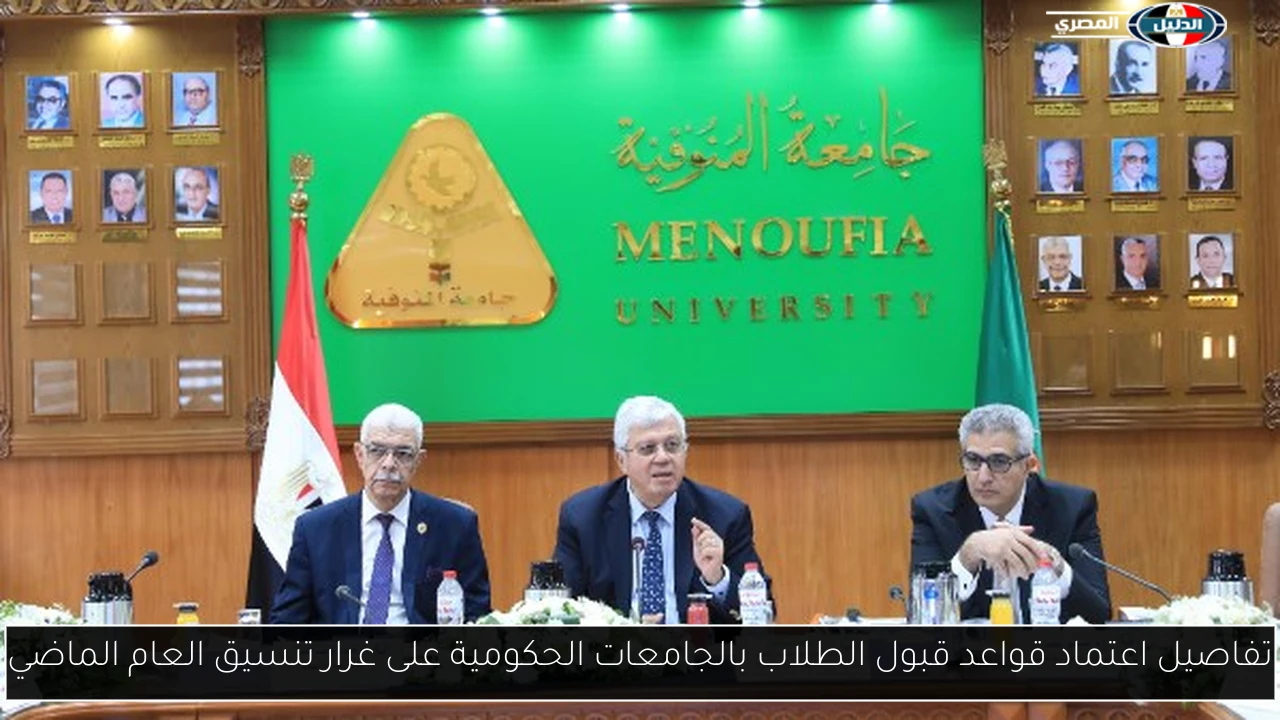 تفاصيل اعتماد قواعد قبول الطلاب بالجامعات الحكومية على غرار تنسيق العام الماضي