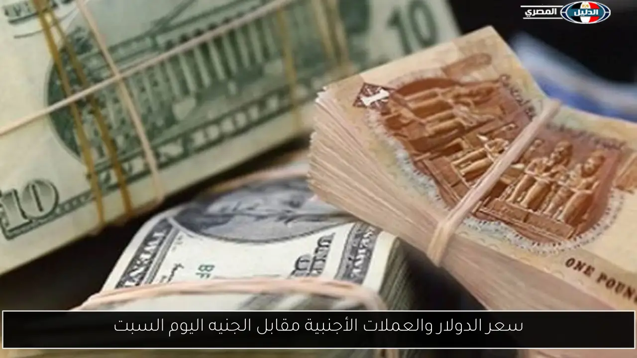 سعر الدولار والعملات الأجنبية مقابل الجنيه اليوم السبت