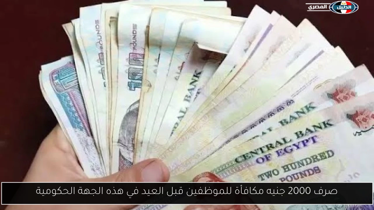صرف 2000 جنيه مكافأة للموظفين قبل العيد في هذه الجهة الحكومية
