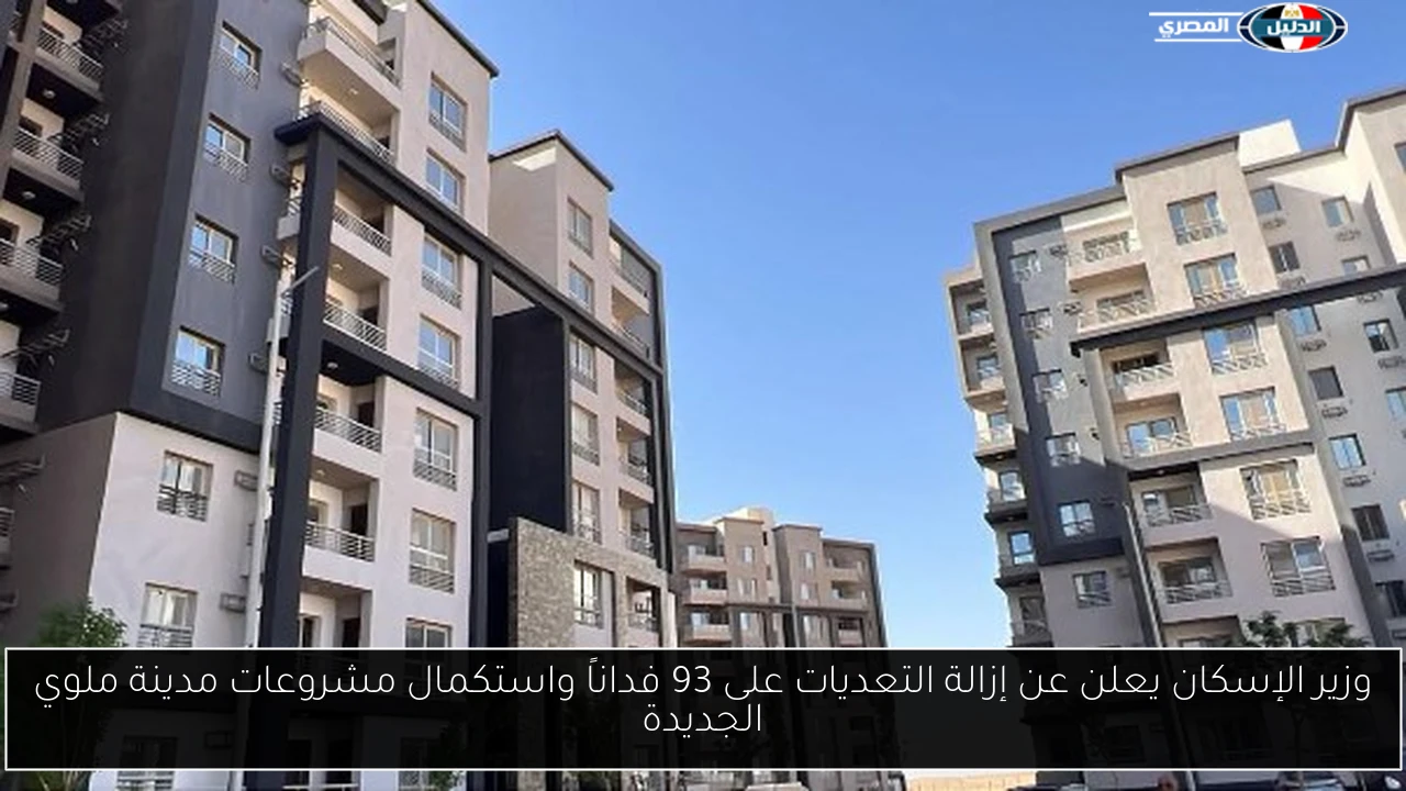 وزير الإسكان يعلن عن إزالة التعديات على 93 فداناً واستكمال مشروعات مدينة ملوي الجديدة