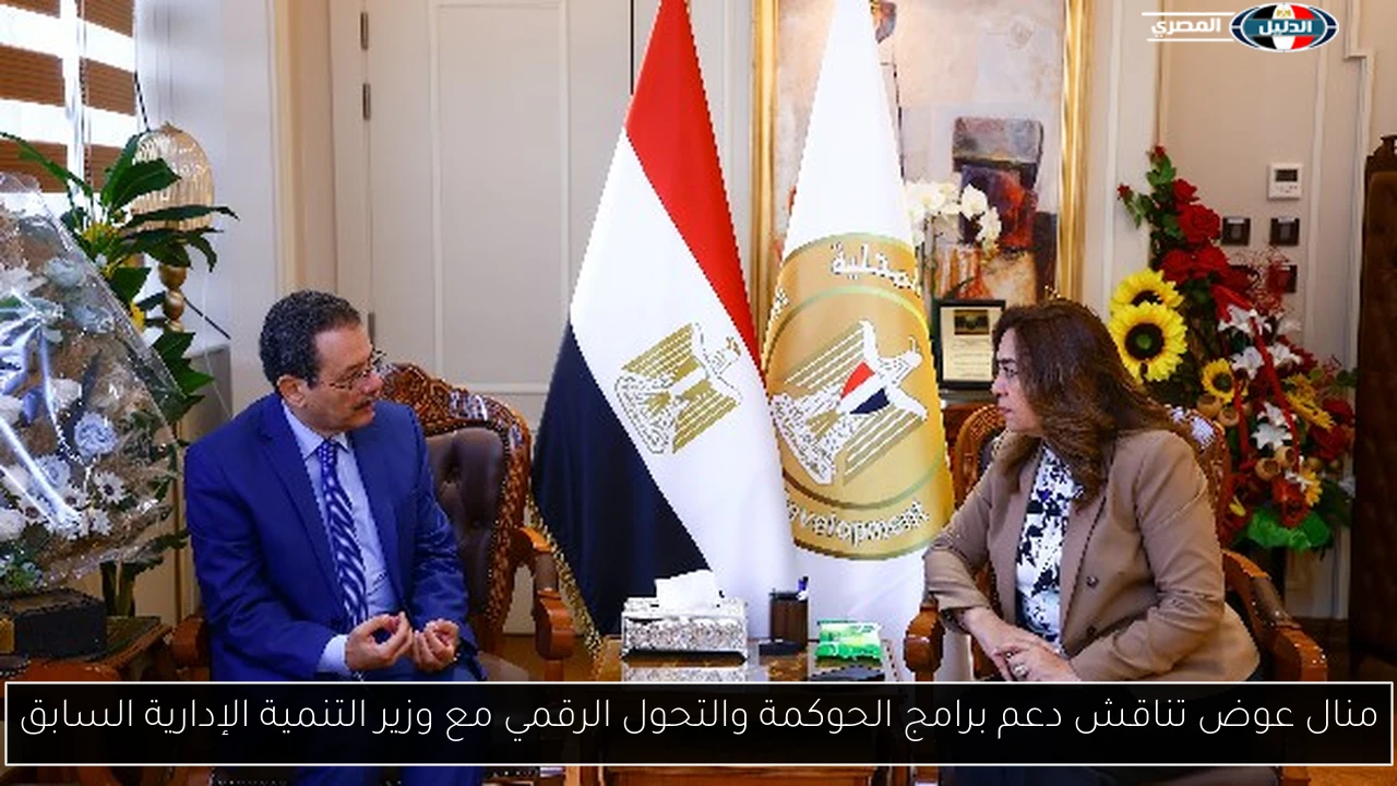 منال عوض تناقش دعم برامج الحوكمة والتحول الرقمي مع وزير التنمية الإدارية السابق