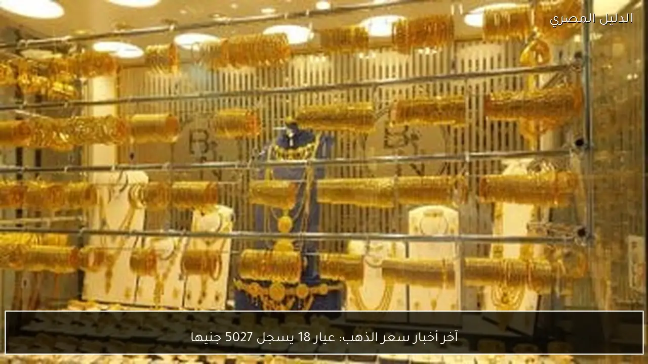 آخر أخبار سعر الذهب: عيار 18 يسجل 5027 جنيها