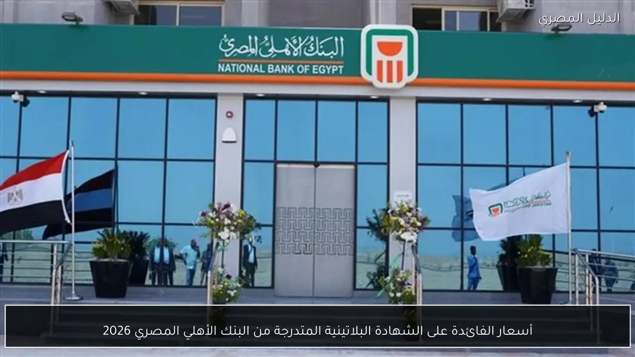 أسعار الفائدة على الشهادة البلاتينية المتدرجة من البنك الأهلي المصري 2026