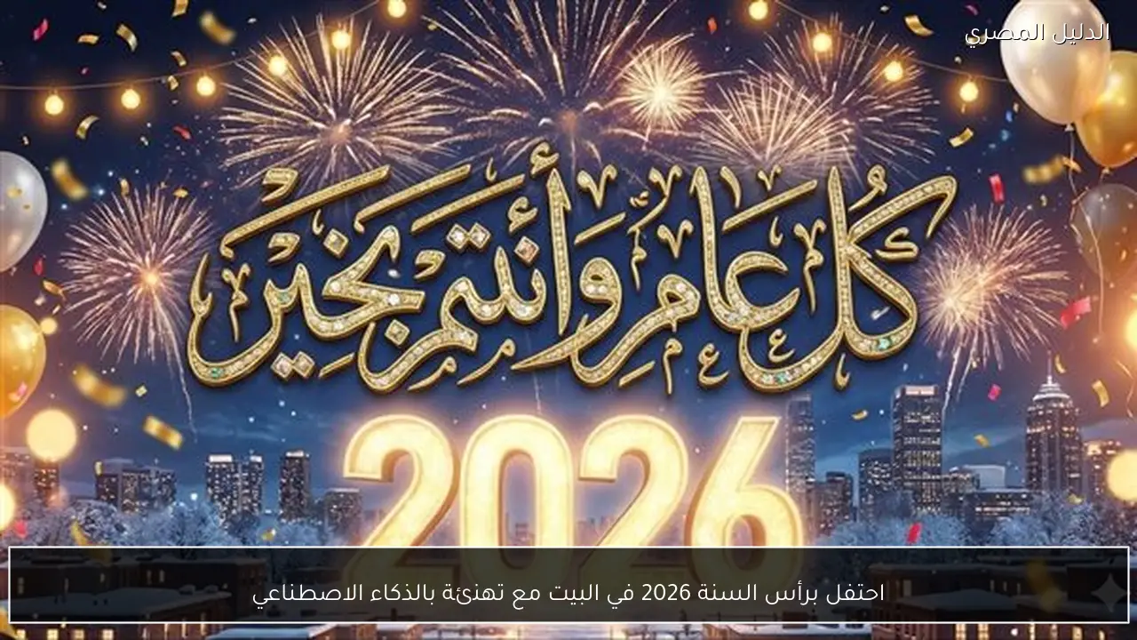 احتفل برأس السنة 2026 في البيت مع تهنئة بالذكاء الاصطناعي