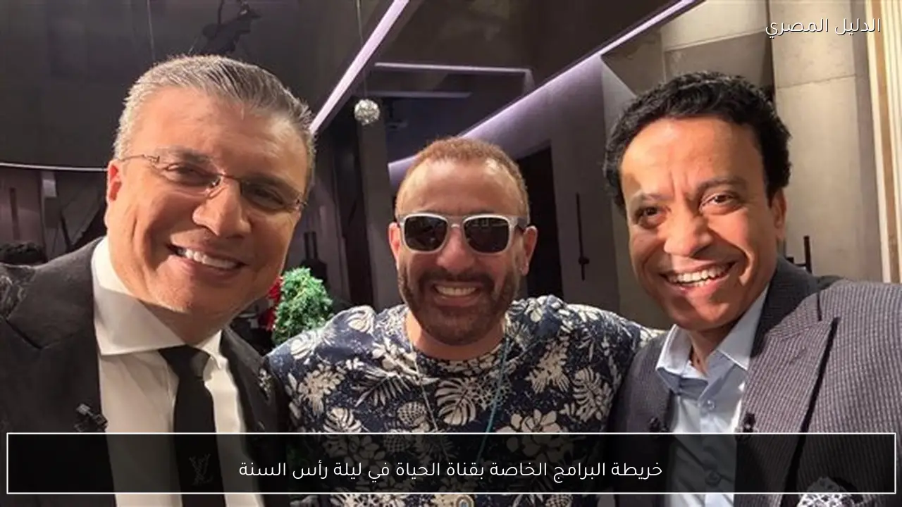 خريطة البرامج الخاصة بقناة الحياة في ليلة رأس السنة