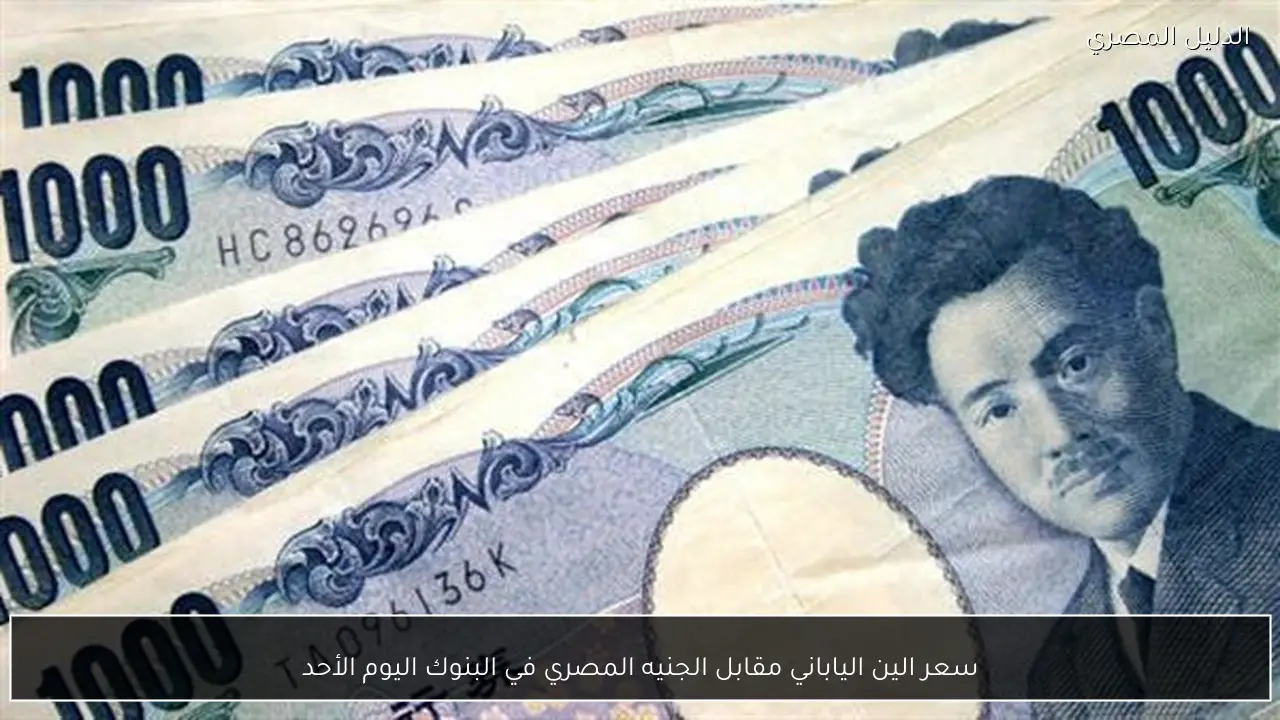 سعر الين الياباني مقابل الجنيه المصري في البنوك اليوم الأحد