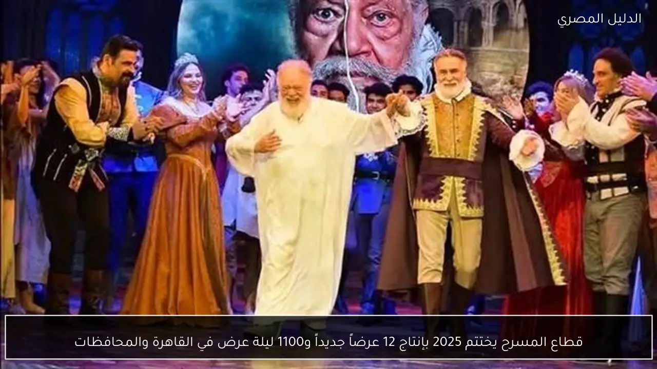 قطاع المسرح يختتم 2025 بإنتاج 12 عرضاً جديداً و1100 ليلة عرض في القاهرة والمحافظات
