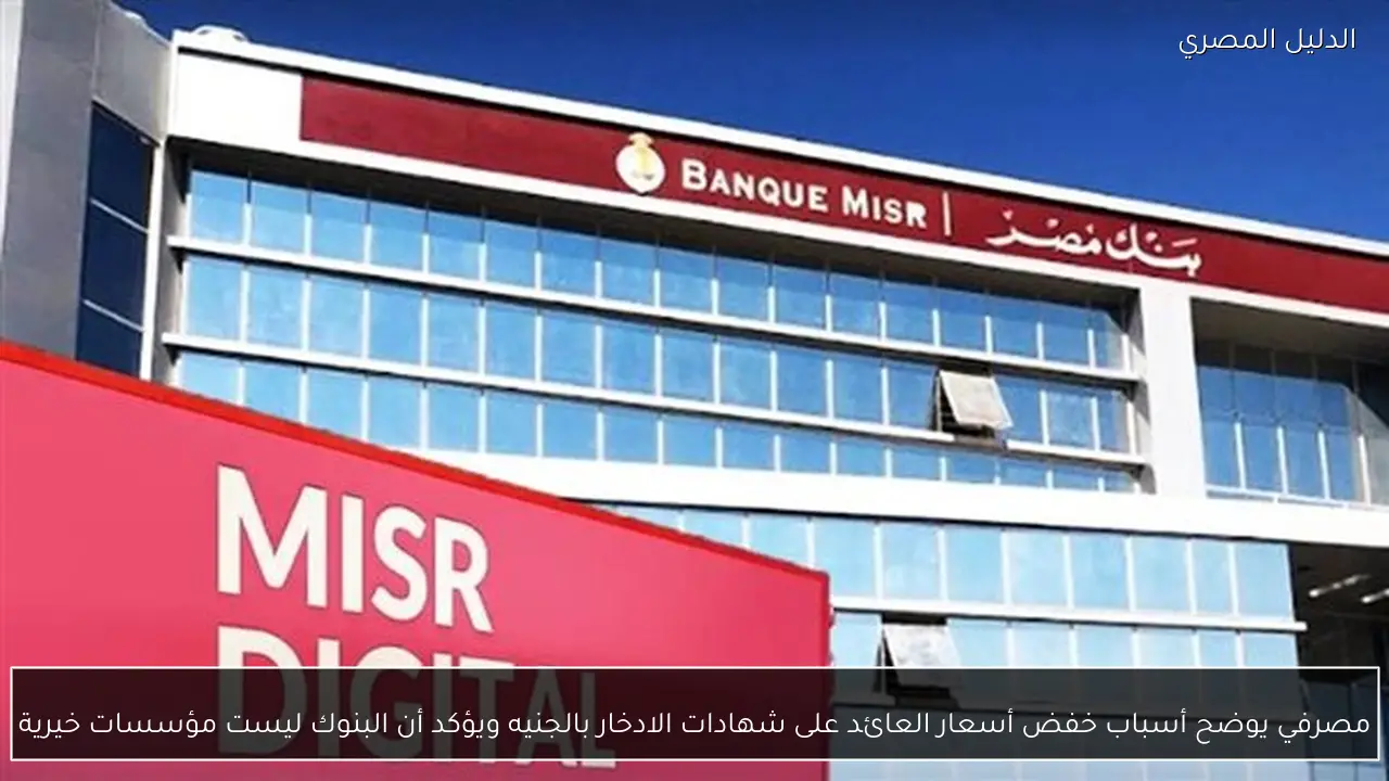 مصرفي يوضح أسباب خفض أسعار العائد على شهادات الادخار بالجنيه ويؤكد أن البنوك ليست مؤسسات خيرية