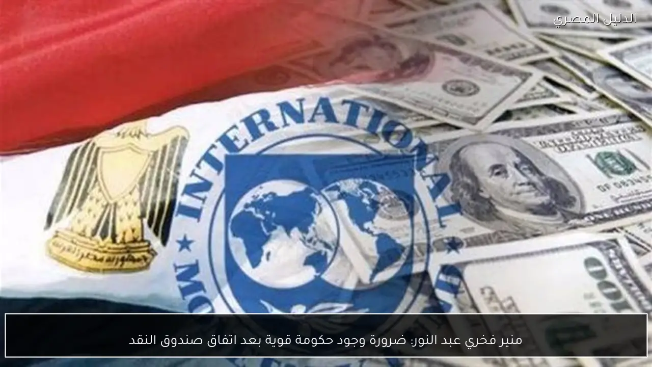 منير فخري عبد النور: ضرورة وجود حكومة قوية بعد اتفاق صندوق النقد