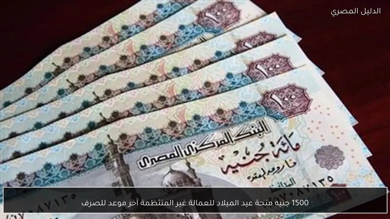 1500 جنيه منحة عيد الميلاد للعمالة غير المنتظمة آخر موعد للصرف