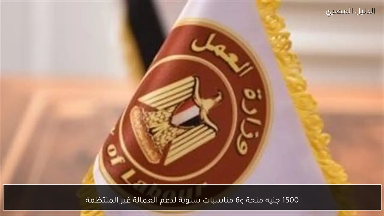 1500 جنيه منحة و6 مناسبات سنوية لدعم العمالة غير المنتظمة