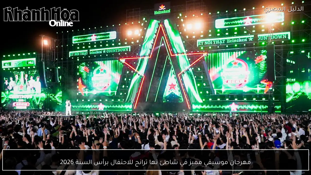 مهرجان موسيقي مميز في شاطئ نها ترانج للاحتفال برأس السنة 2026