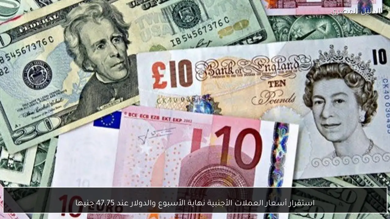 استقرار أسعار العملات الأجنبية نهاية الأسبوع والدولار عند 47.75 جنيها