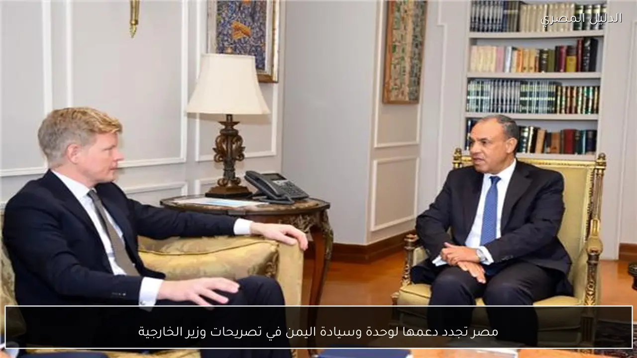 مصر تجدد دعمها لوحدة وسيادة اليمن في تصريحات وزير الخارجية