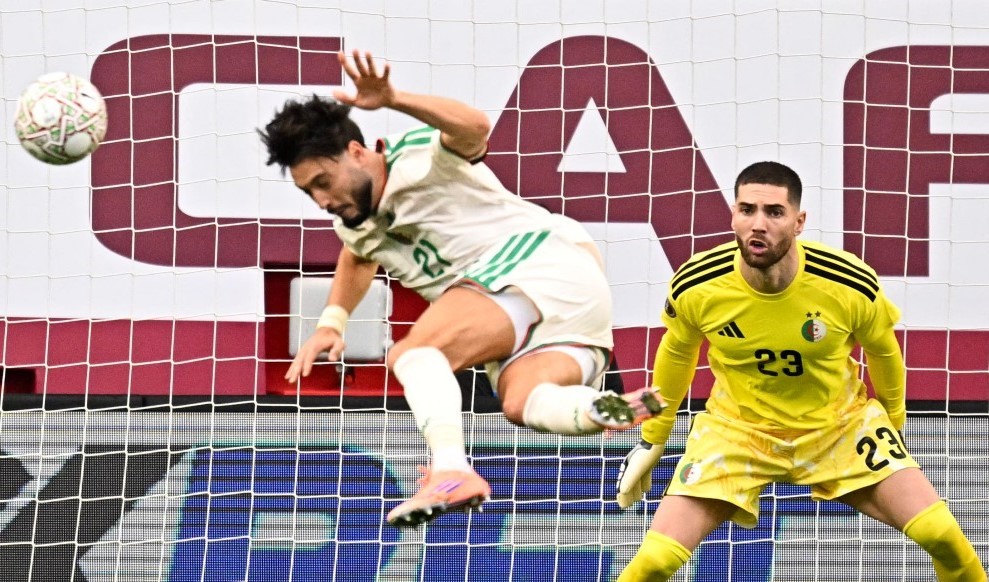 من مباراة الجزائر والكونغو الديمقراطية (أ ف ب)