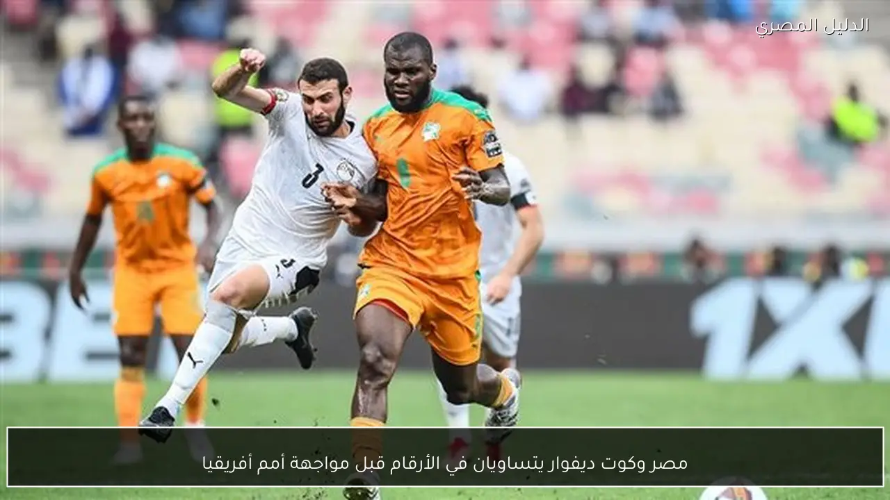 مصر وكوت ديفوار يتساويان في الأرقام قبل مواجهة أمم أفريقيا