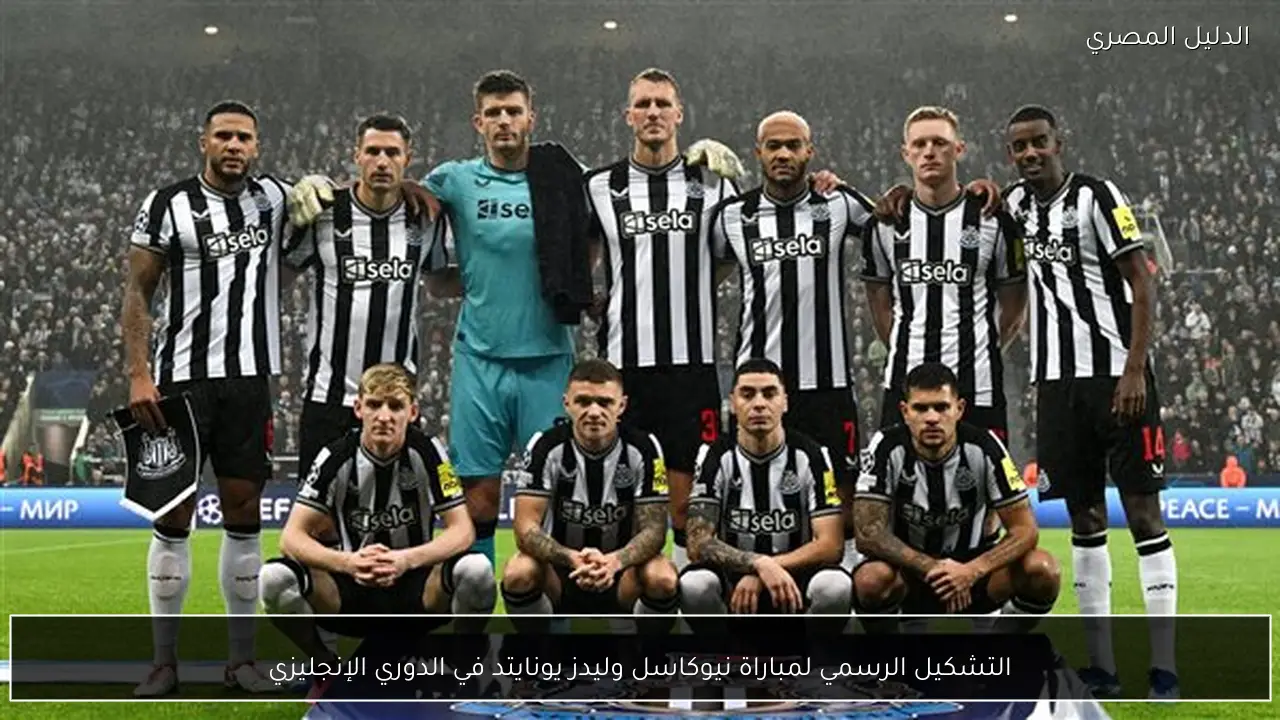 التشكيل الرسمي لمباراة نيوكاسل وليدز يونايتد في الدوري الإنجليزي