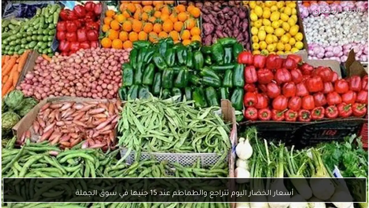 أسعار الخضار اليوم تتراجع والطماطم عند 15 جنيها في سوق الجملة