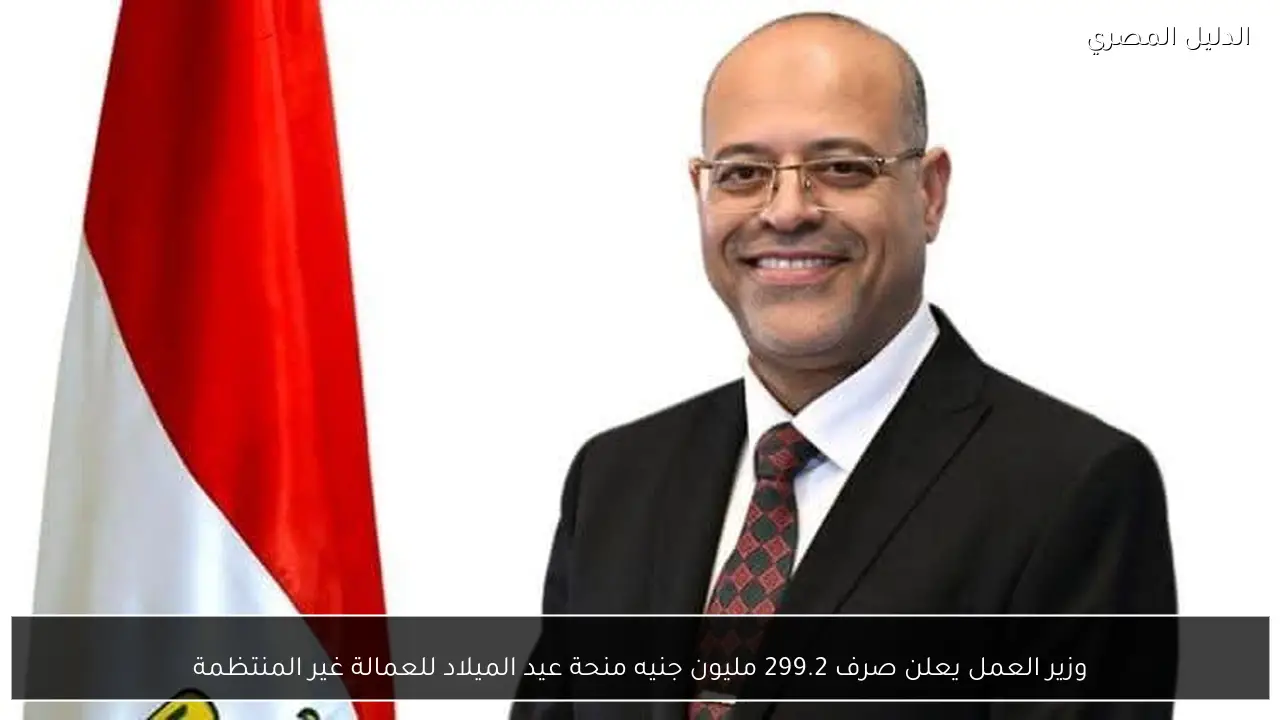 وزير العمل يعلن صرف 299.2 مليون جنيه منحة عيد الميلاد للعمالة غير المنتظمة