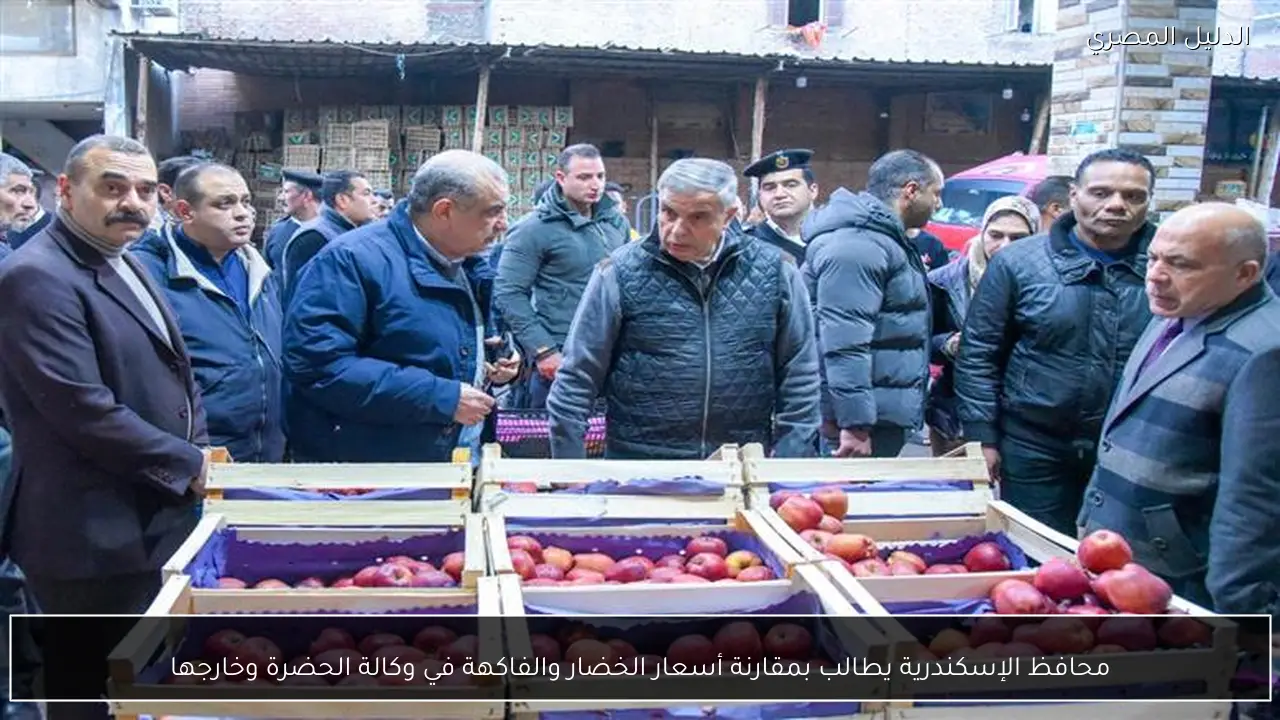 محافظ الإسكندرية يطالب بمقارنة أسعار الخضار والفاكهة في وكالة الحضرة وخارجها