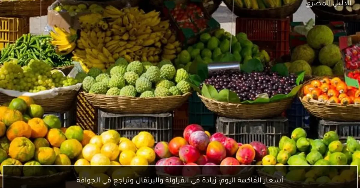 أسعار الفاكهة اليوم: زيادة في الفراولة والبرتقال وتراجع في الجوافة