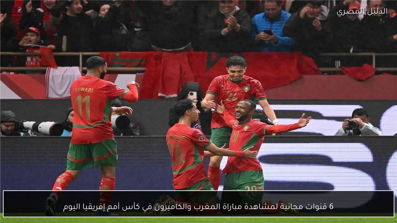 6 قنوات مجانية لمشاهدة مباراة المغرب والكاميرون في كأس أمم إفريقيا اليوم