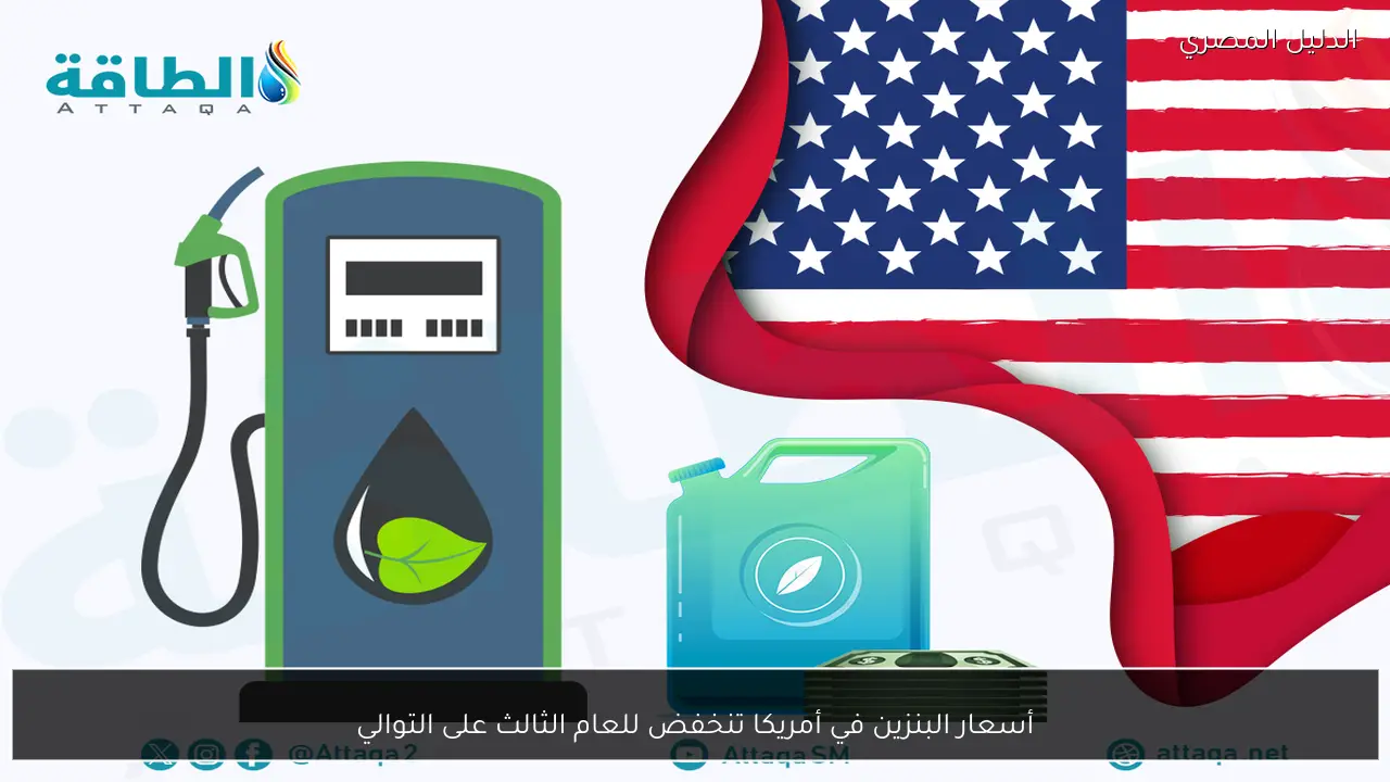 أسعار البنزين في أمريكا تنخفض للعام الثالث على التوالي