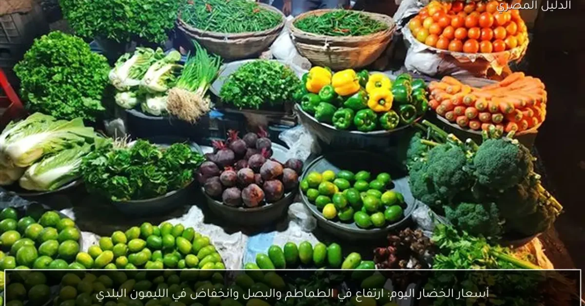 أسعار الخضار اليوم: ارتفاع في الطماطم والبصل وانخفاض في الليمون البلدي