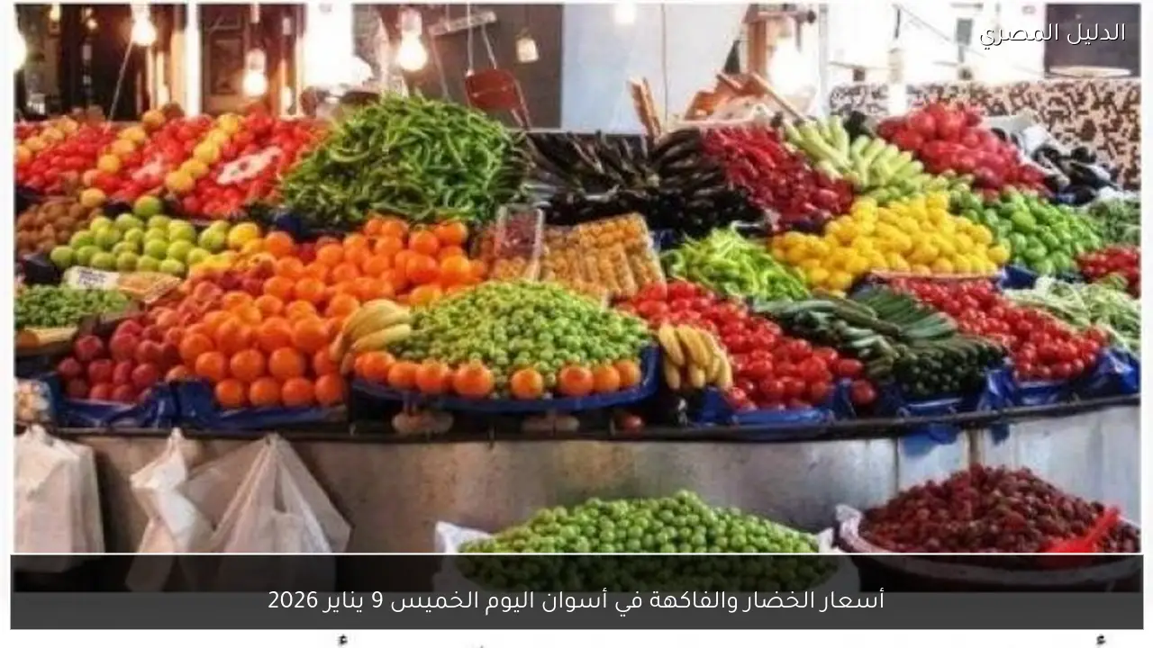 أسعار الخضار والفاكهة في أسوان اليوم الخميس 9 يناير 2026
