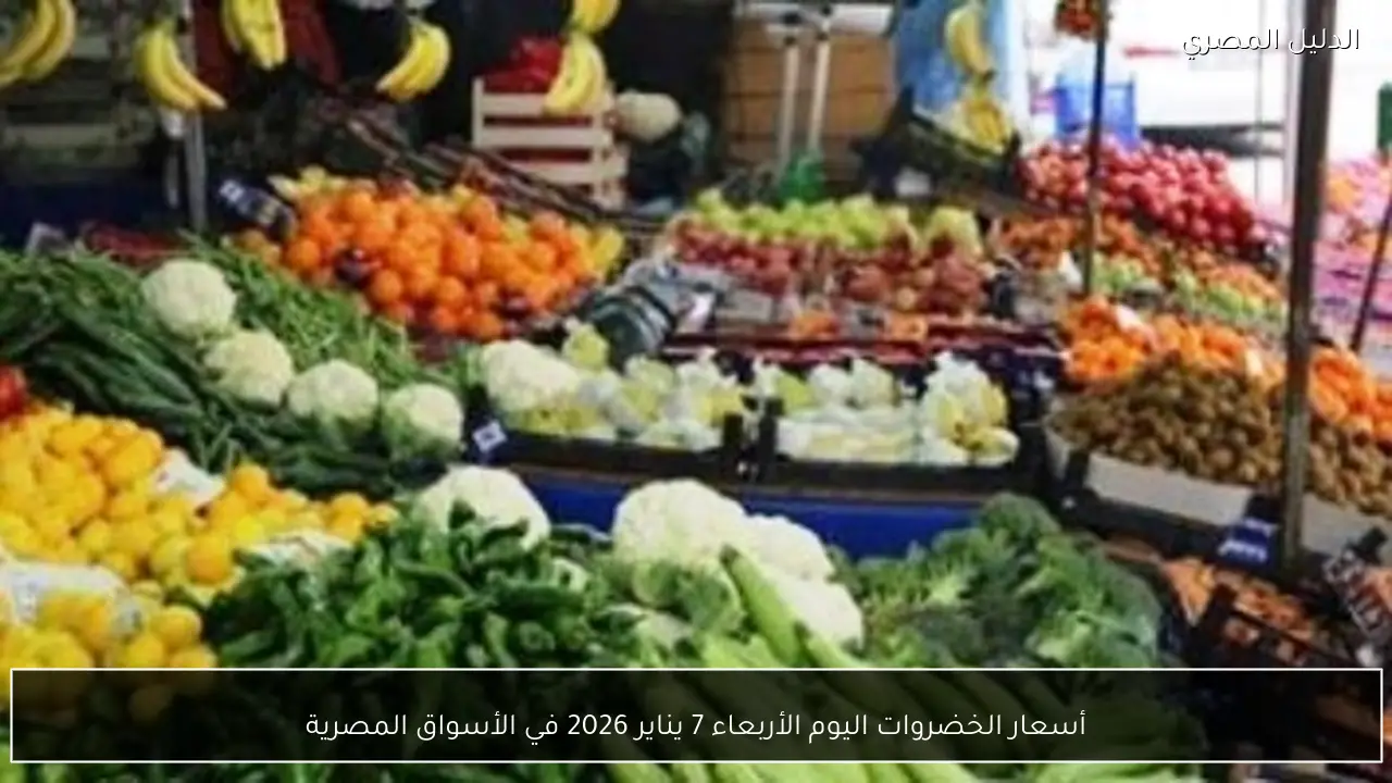 أسعار الخضروات اليوم الأربعاء 7 يناير 2026 في الأسواق المصرية