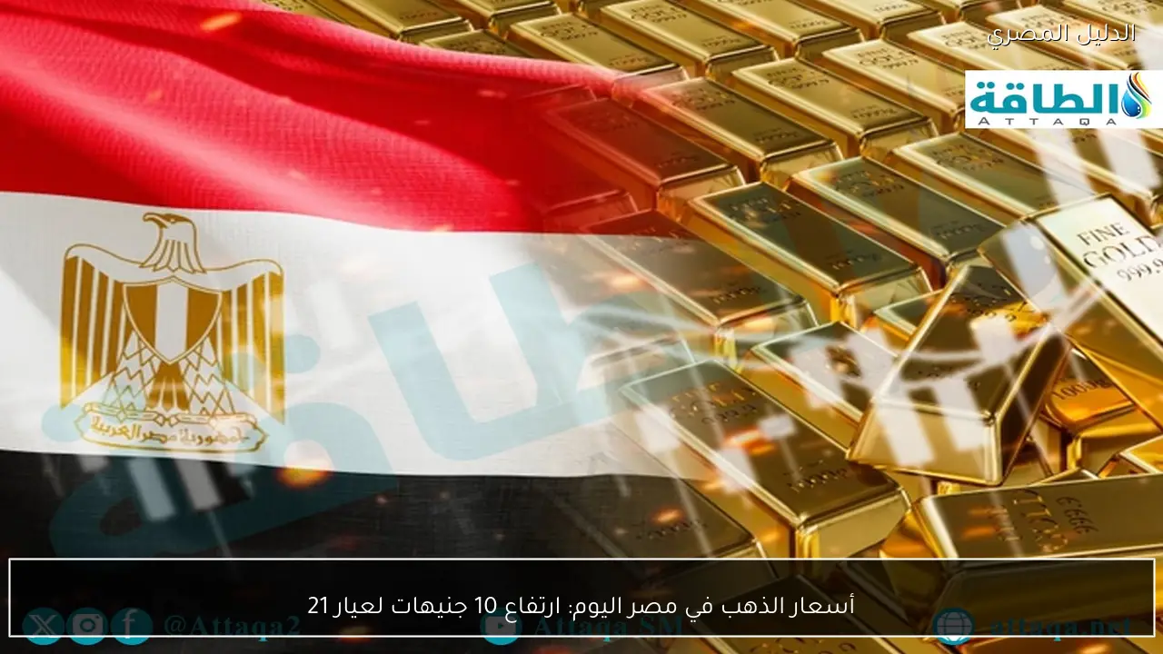 أسعار الذهب في مصر اليوم: ارتفاع 10 جنيهات لعيار 21