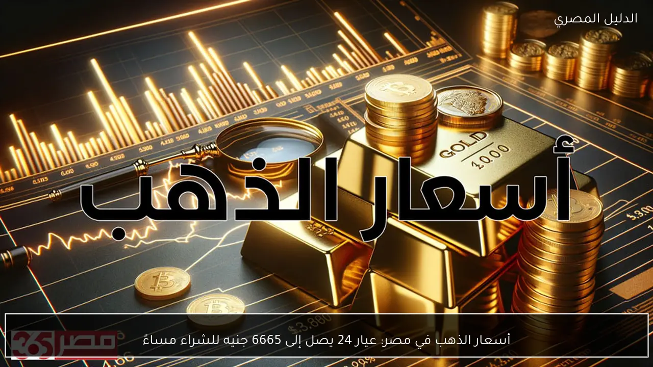 أسعار الذهب في مصر: عيار 24 يصل إلى 6665 جنيه للشراء مساءً