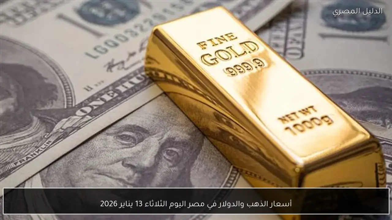 أسعار الذهب والدولار في مصر اليوم الثلاثاء 13 يناير 2026