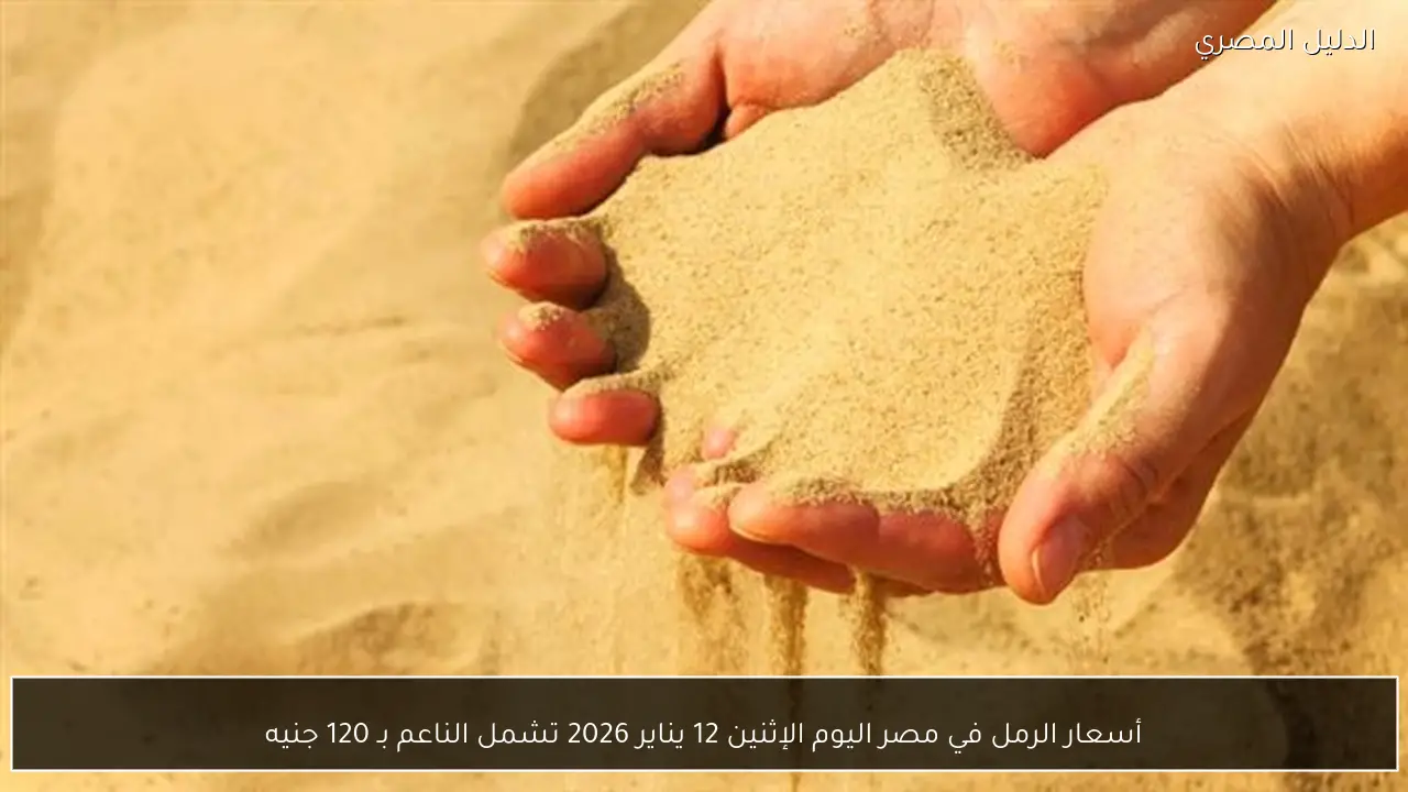أسعار الرمل في مصر اليوم الإثنين 12 يناير 2026 تشمل الناعم بـ 120 جنيه