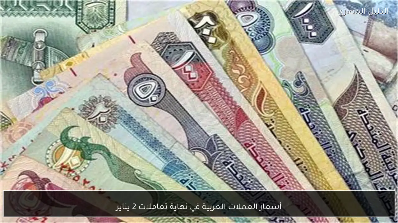أسعار العملات العربية في نهاية تعاملات 2 يناير