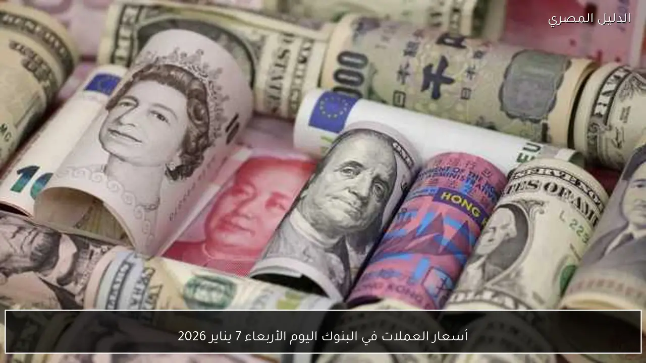 أسعار العملات في البنوك اليوم الأربعاء 7 يناير 2026