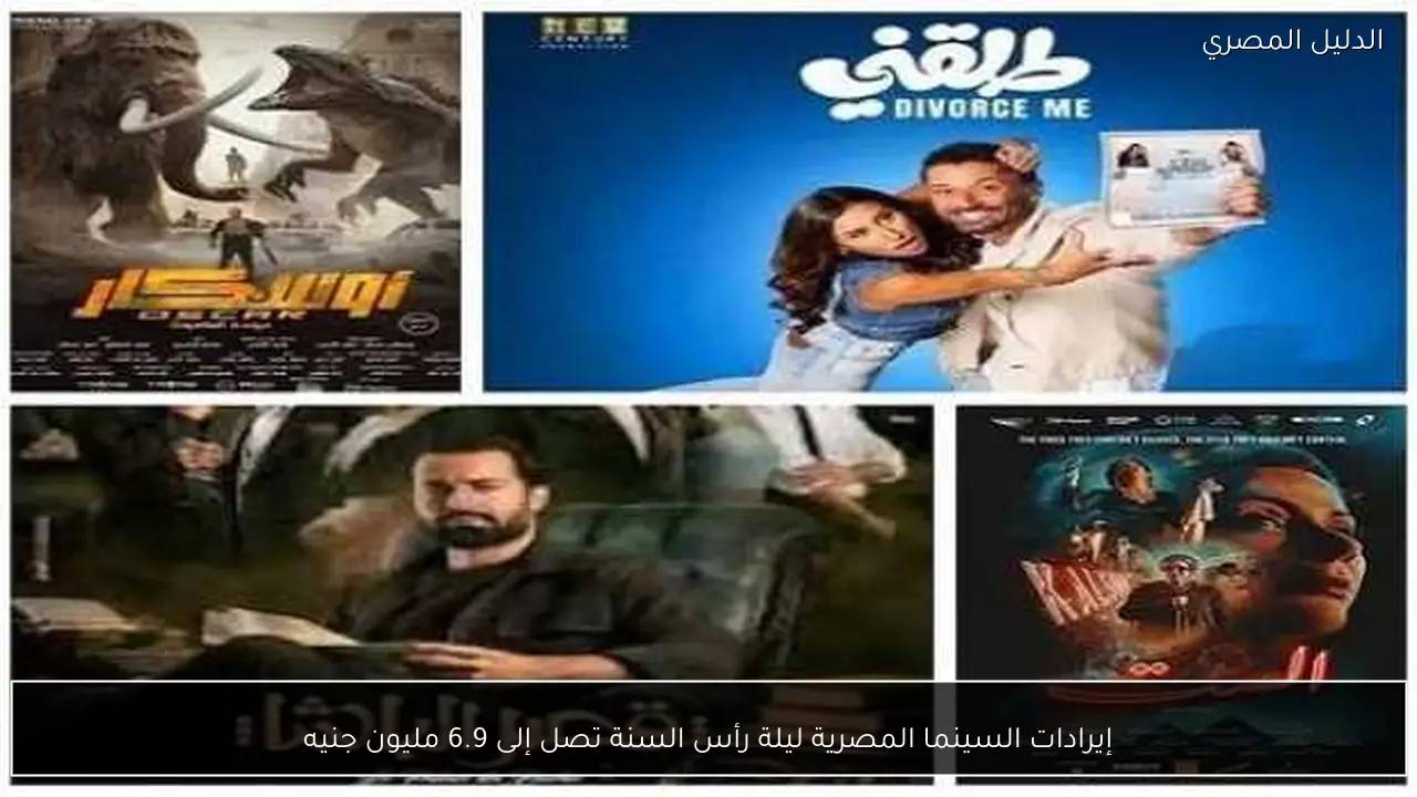 إيرادات السينما المصرية ليلة رأس السنة تصل إلى 6.9 مليون جنيه