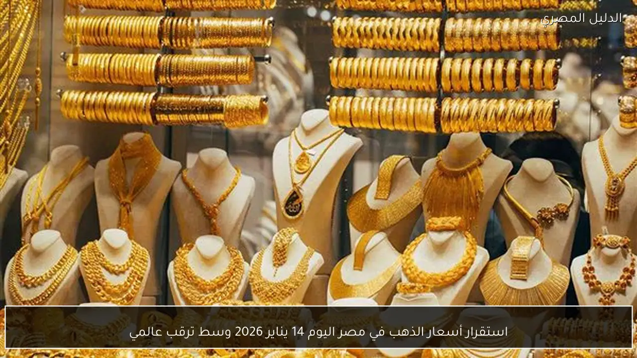 استقرار أسعار الذهب في مصر اليوم 14 يناير 2026 وسط ترقب عالمي