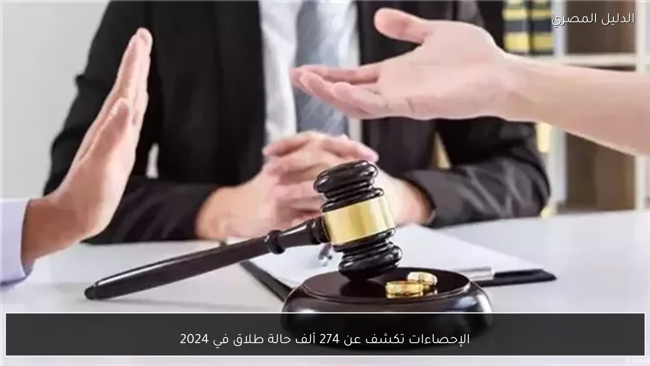 الإحصاءات تكشف عن 274 ألف حالة طلاق في 2024