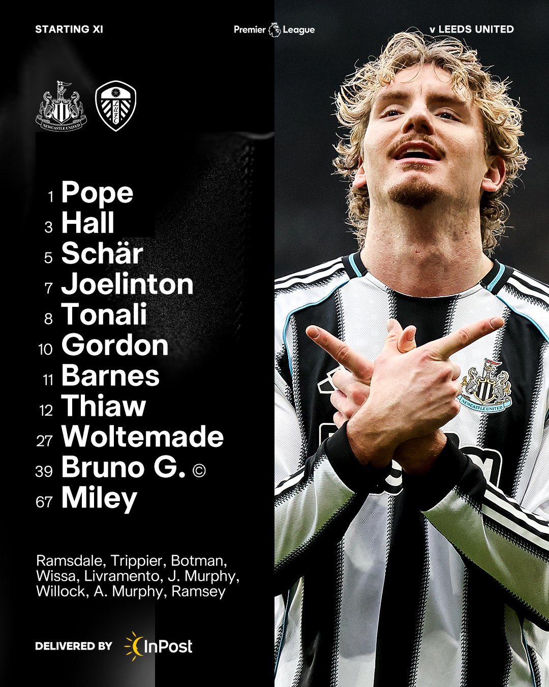 تشكيل نيوكاسل أمام <a href=