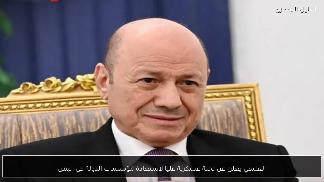العليمي يعلن عن لجنة عسكرية عليا لاستعادة مؤسسات الدولة في اليمن