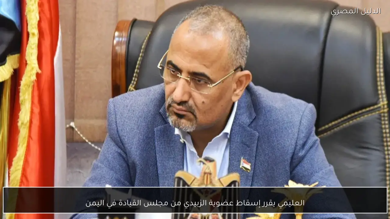 العليمي يقرر إسقاط عضوية الزبيدي من مجلس القيادة في اليمن