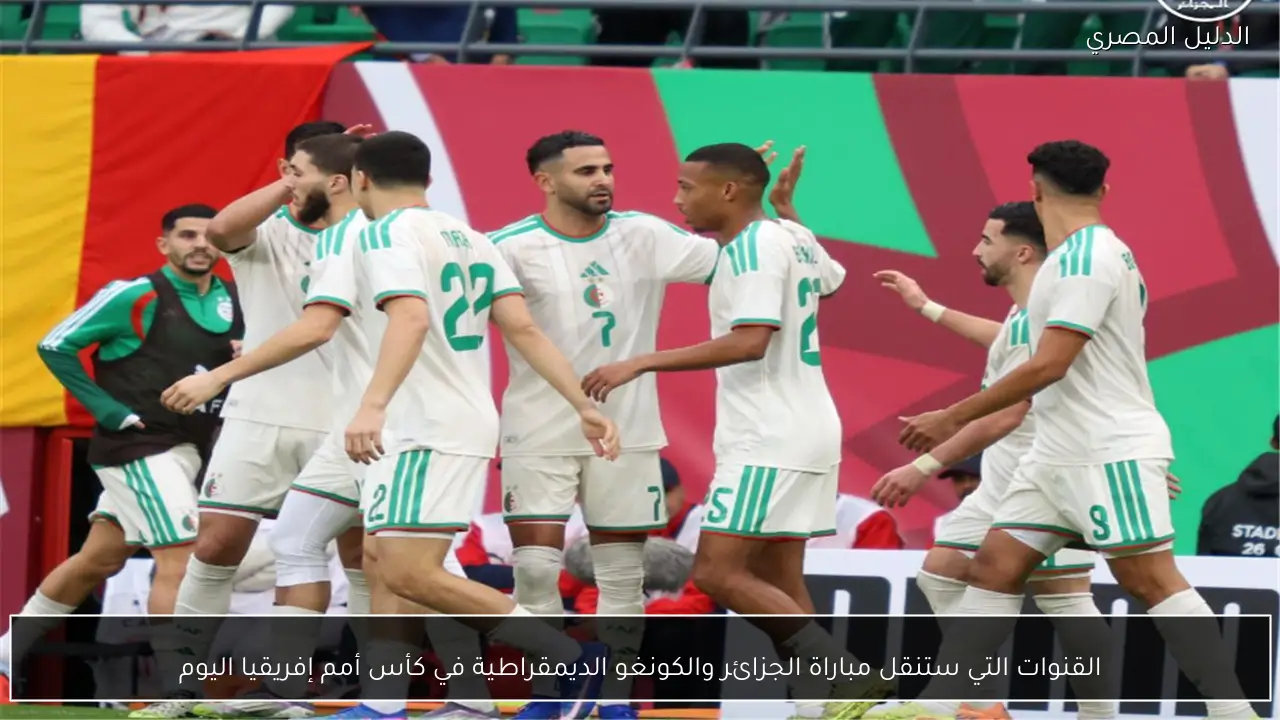القنوات التي ستنقل مباراة الجزائر والكونغو الديمقراطية في كأس أمم إفريقيا اليوم