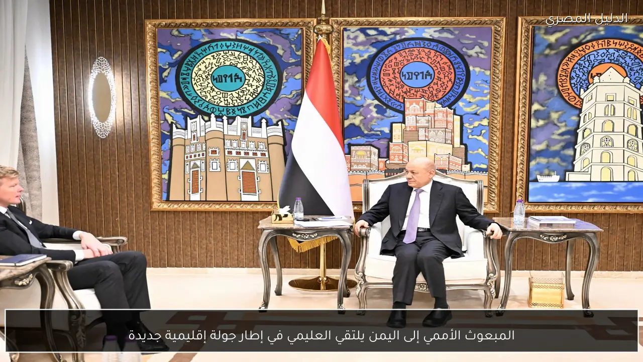 المبعوث الأممي إلى اليمن يلتقي العليمي في إطار جولة إقليمية جديدة