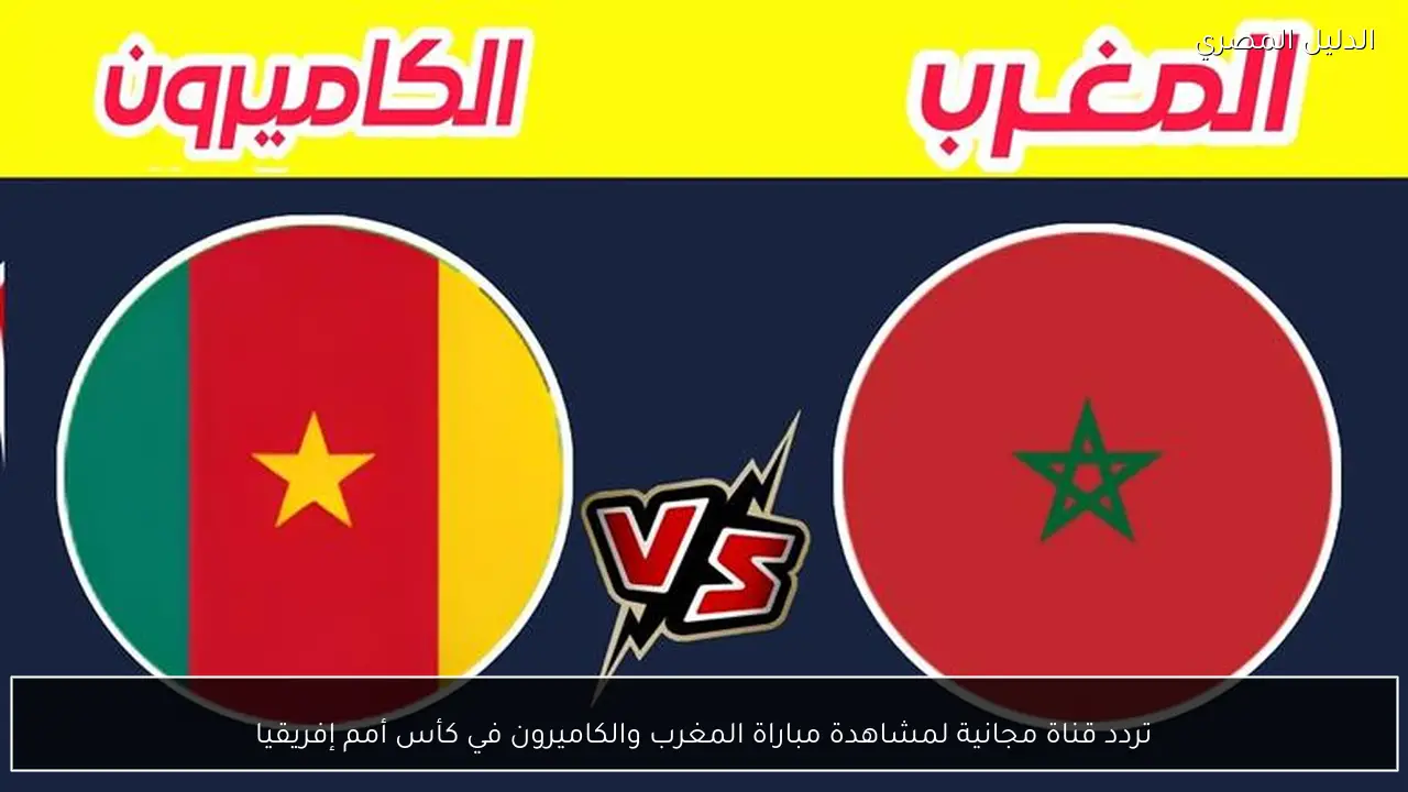 تردد قناة مجانية لمشاهدة مباراة المغرب والكاميرون في كأس أمم إفريقيا