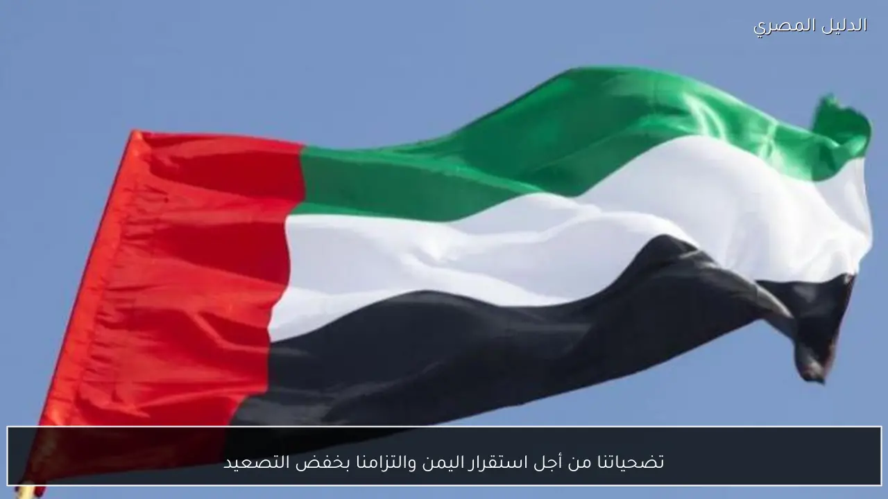 تضحياتنا من أجل استقرار اليمن والتزامنا بخفض التصعيد