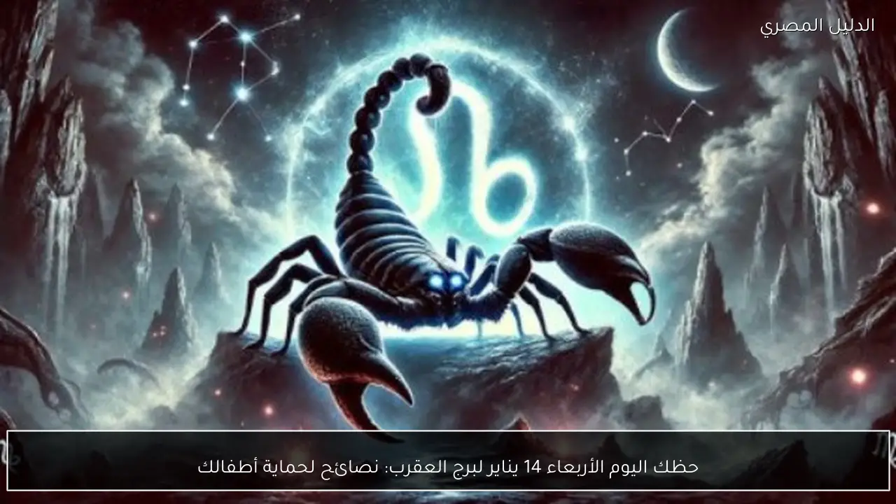 حظك اليوم الأربعاء 14 يناير لبرج العقرب: نصائح لحماية أطفالك